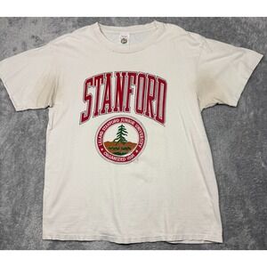 Vintage 90s University of Stanford Shirt Adult XL USA Single Stitch Thrashed